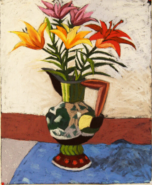 Lilies in Bird Jug