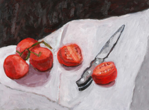 Tomatoes with Knife